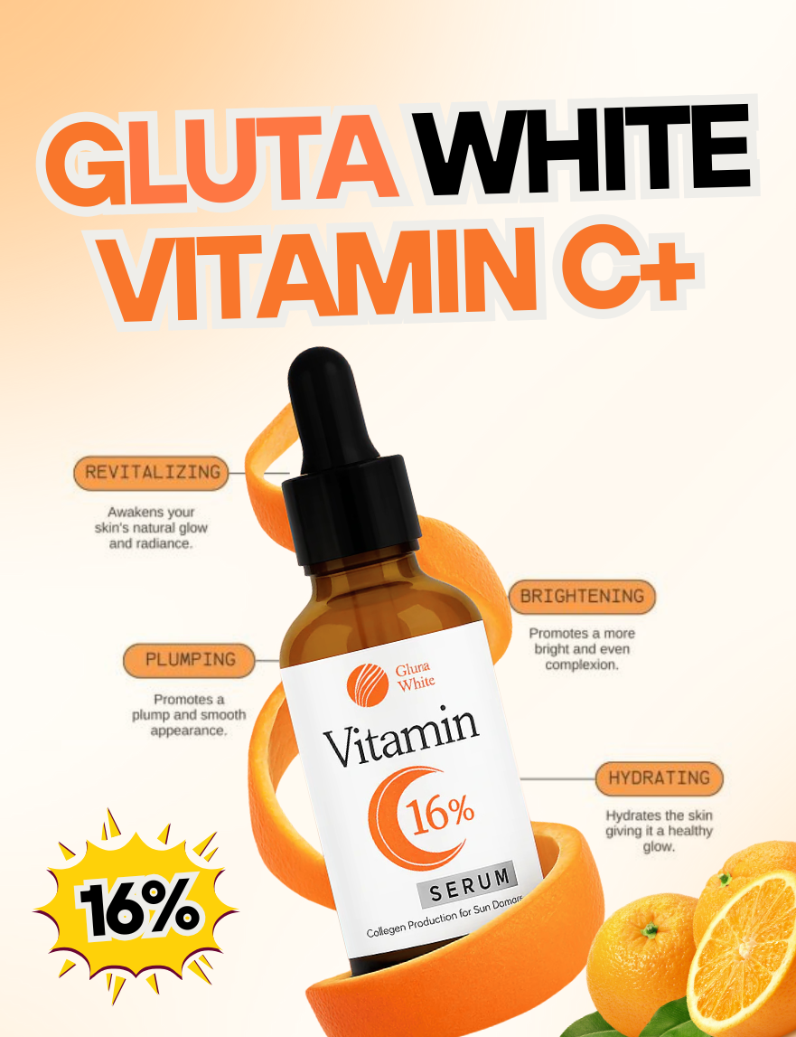 Vitamin C Serum For Face Glowing & Dark Spots | Gluta White Vitamin C 16% Serum 30Ml